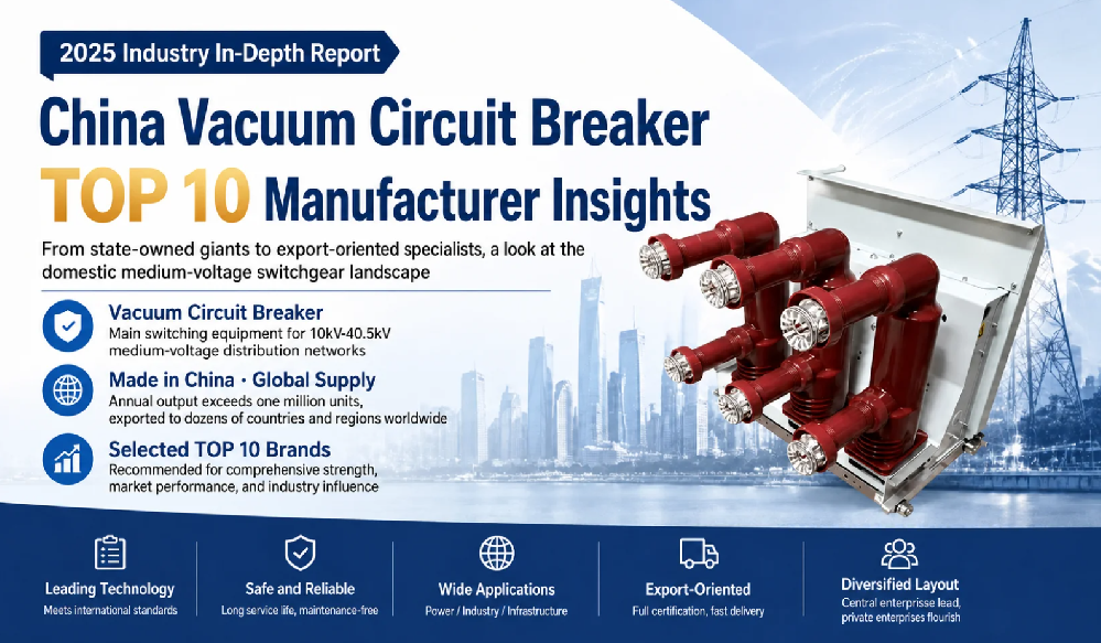 Panoramic Inventory of TOP 10 Vacuum Circuit Breaker Manufacturers in China: From Central Enterprise